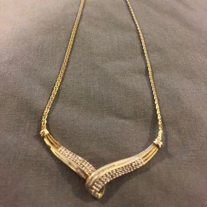 Gold and diamond necklace